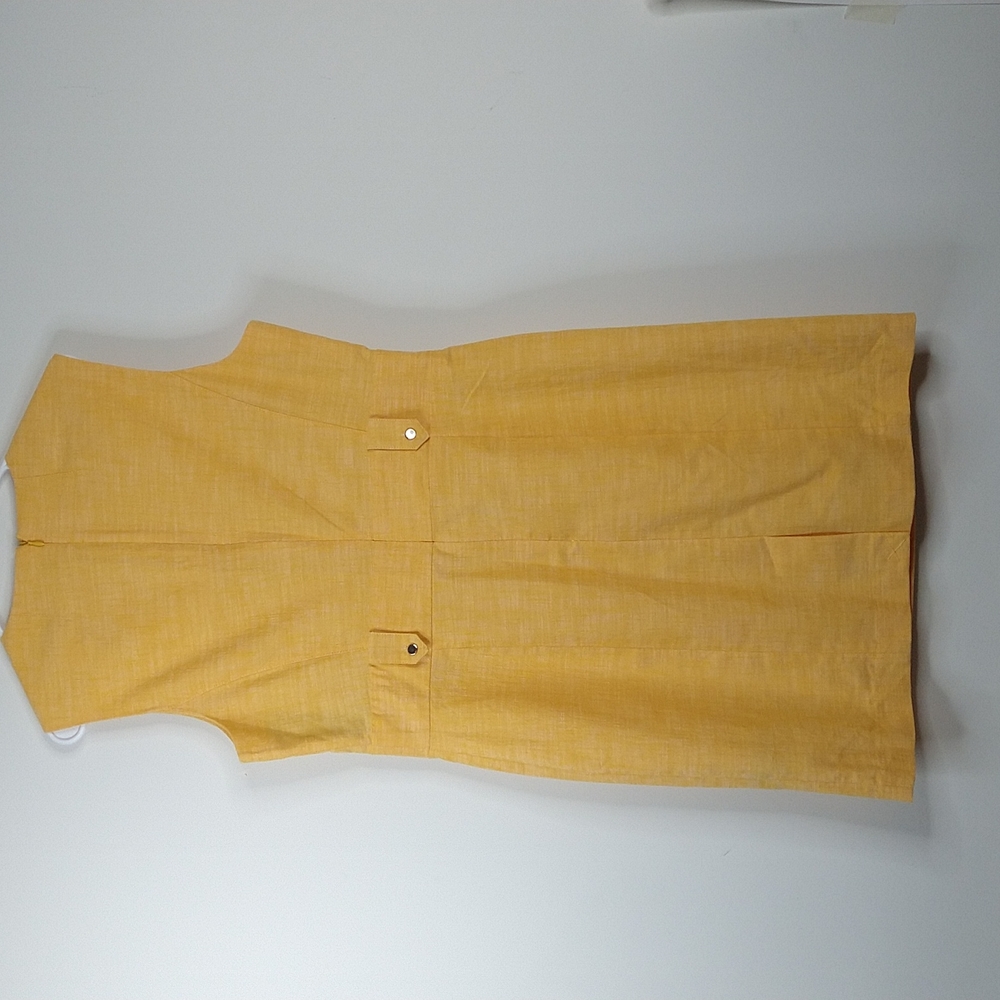 Women's Yellow Sheath Dress Size:14 - Picture 6 of 8